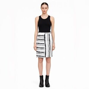 A.L.C. - Silk Striped Pencil Skirt